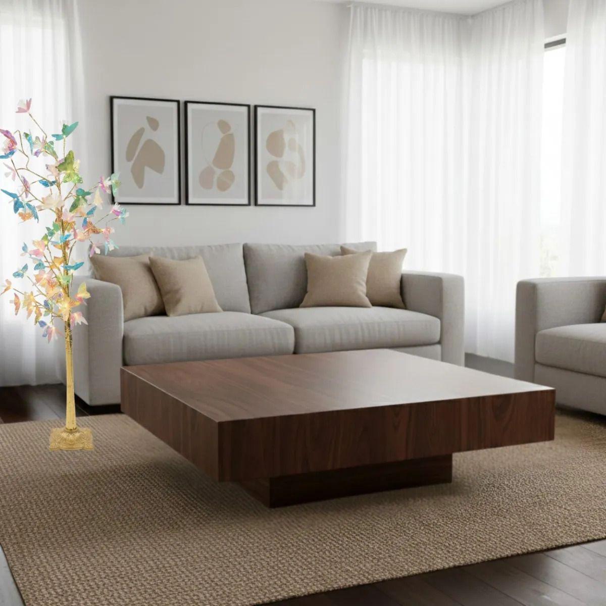 Lámpara Pie Arbol Mariposas Luz Cálida Ambiente ALJ-3