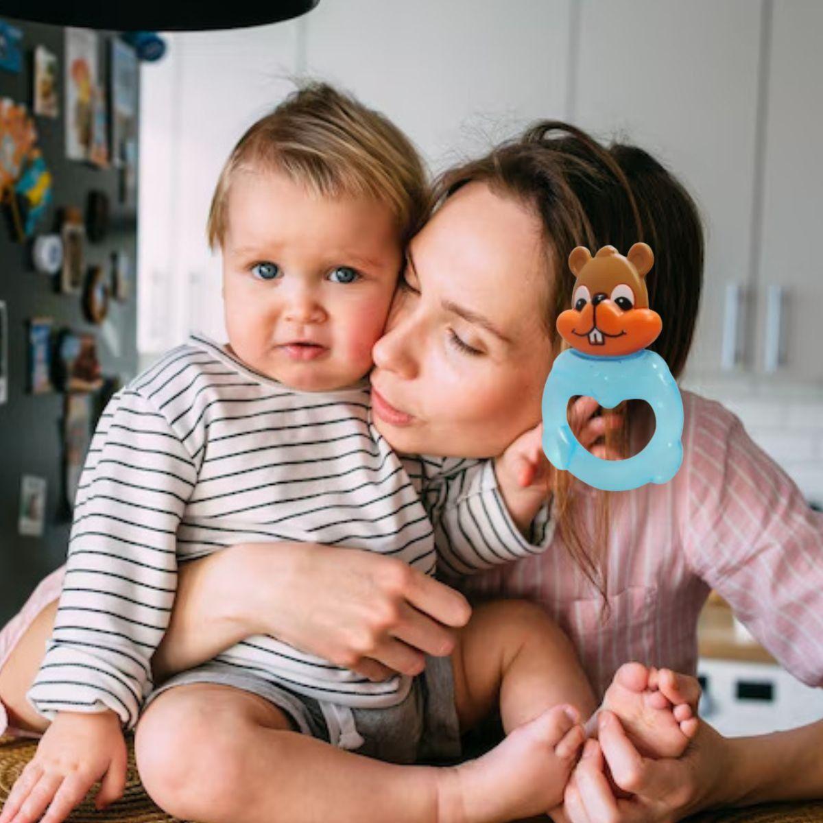 SET 6 MORDEDORES RASCA ENCIAS FORMA DE ANIMALES BEBE LAU-6