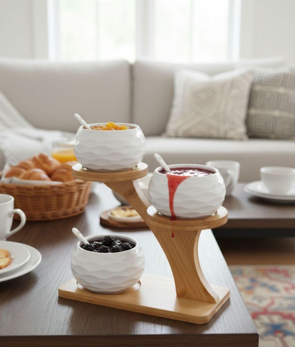 Juego Frasco Escalonado Organizador Contenedor Soporte Jhn-5