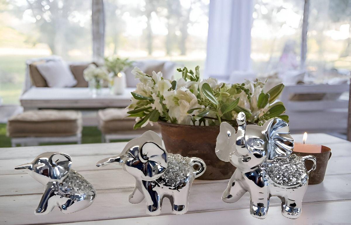 Estatuas Elefantes Familia Elegante Moderno 3 piezas Jhn-4