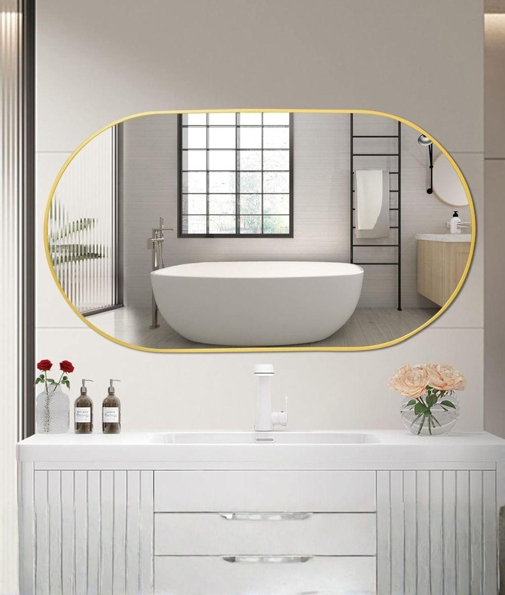 Espejo Decorativo Ovalado Pared Estilo Nórdico Adorno Jhn-8