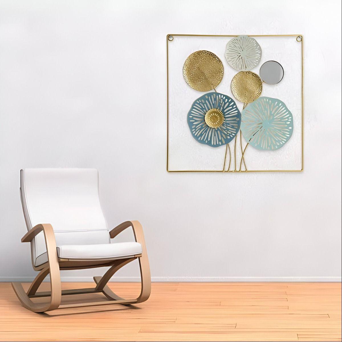 Decoración Pared Espejo Metal Moderno Exquisito Adorno Jhn-4