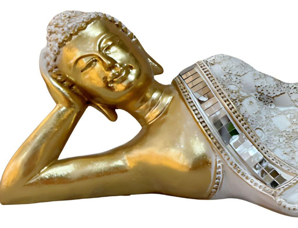 Figura Decorativa Estatua Buda Acostado Meditación Jhn-2