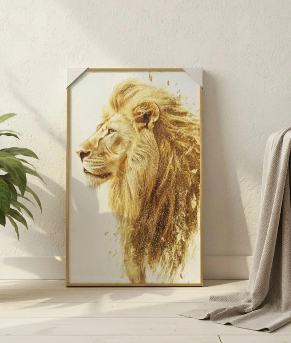 Cuadro Pared Decorativo Moderno León Majestuoso Jhn-6