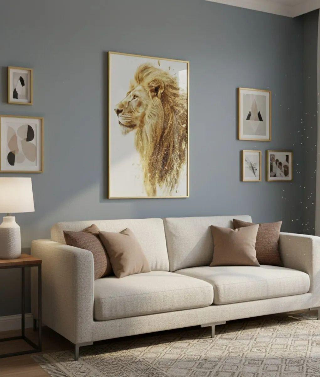 Cuadro Pared Decorativo Moderno León Majestuoso Jhn-9