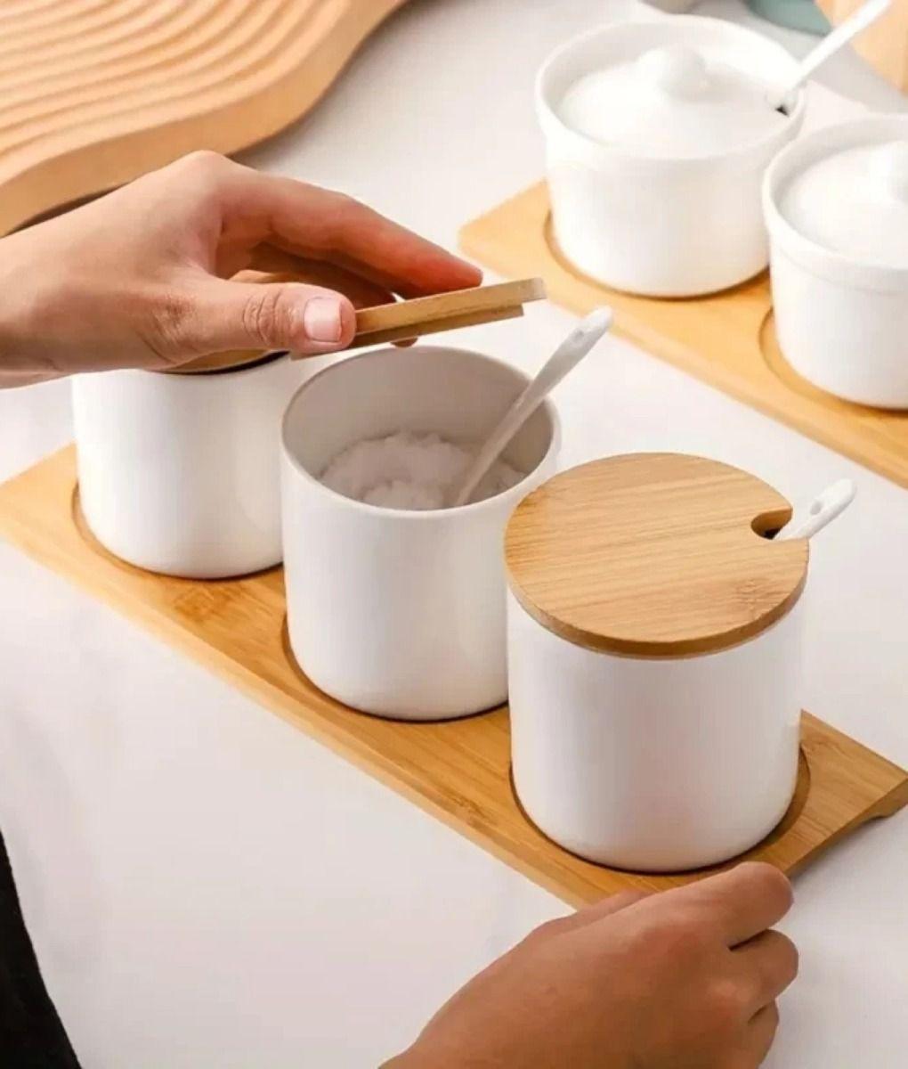 Set 3 Frascos Recipientes Organización Hogar Contenedor Jhn-3