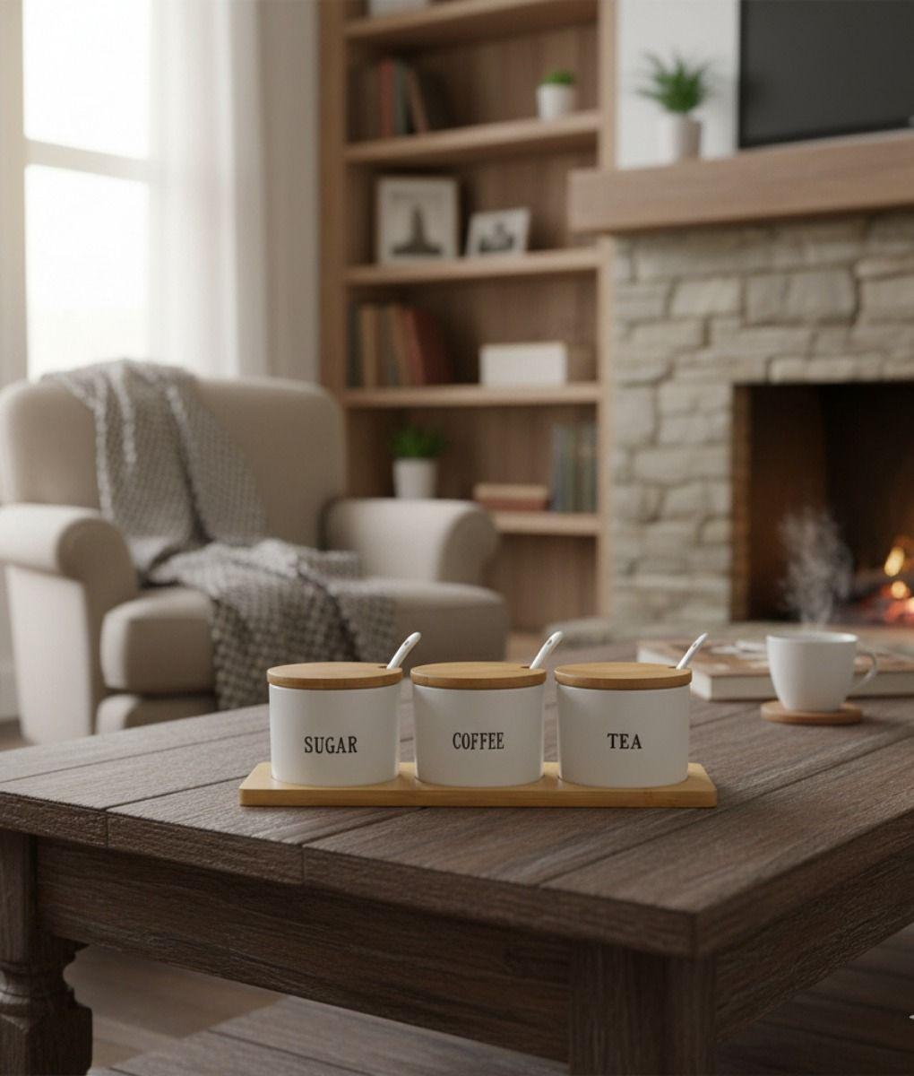 Set 3 Frascos Recipientes Organización Hogar Contenedor Jhn-9