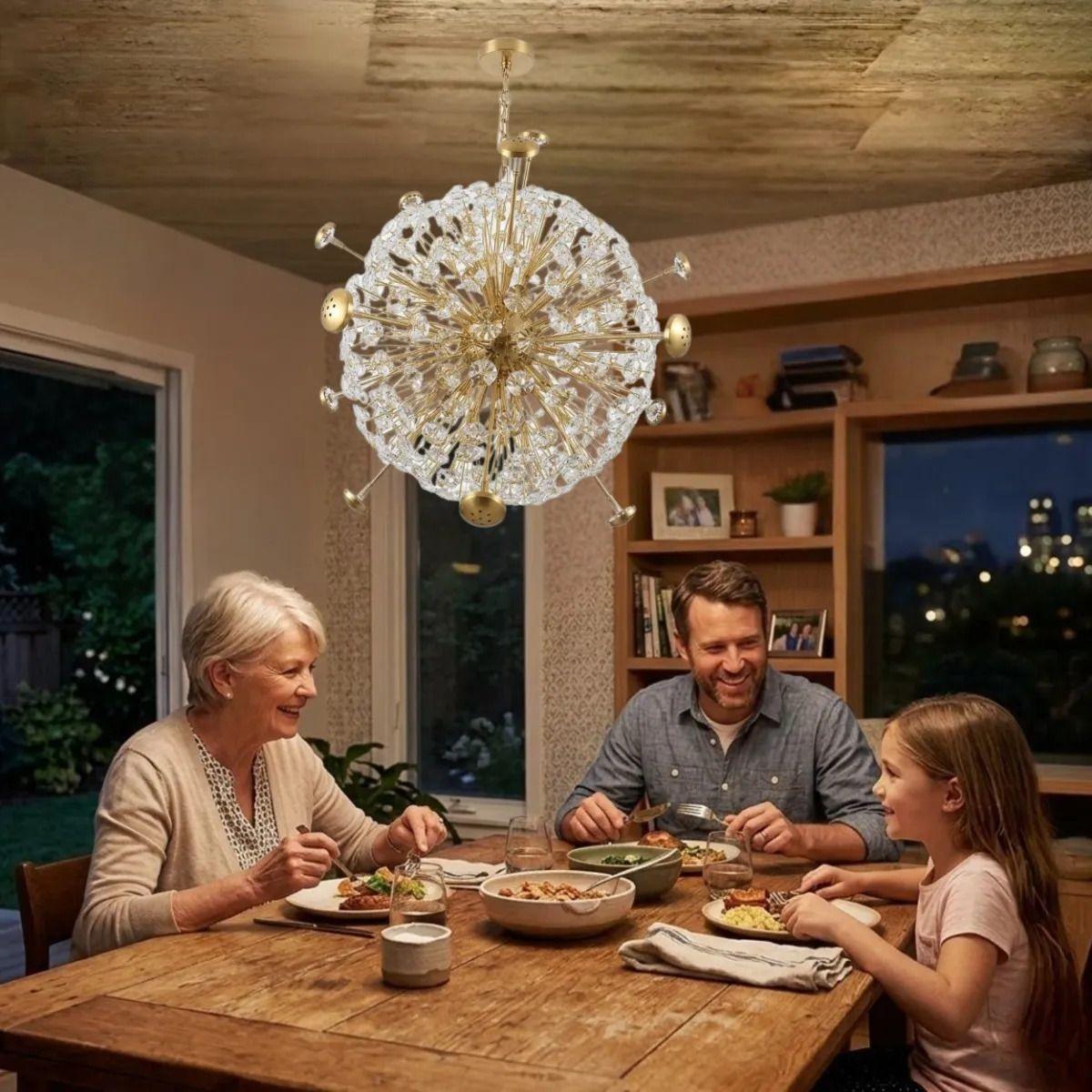 Lámpara Techo Cristal Estilo Araña Moderna Lujo Led ALJ-4
