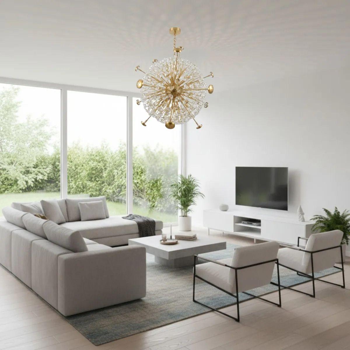Lámpara Techo Cristal Estilo Araña Moderna Lujo Led ALJ-7