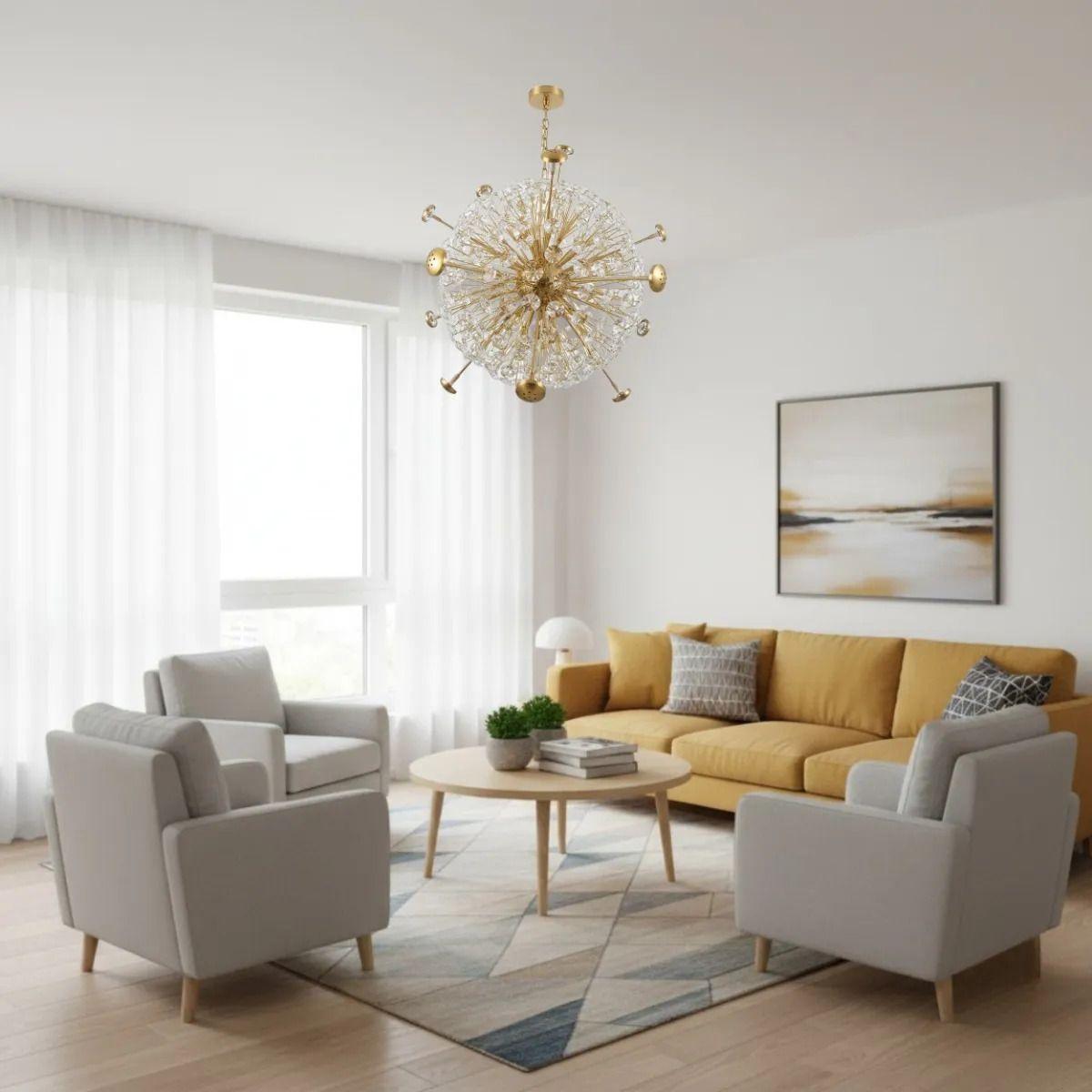 Lámpara Techo Cristal Estilo Araña Moderna Lujo Led ALJ-9