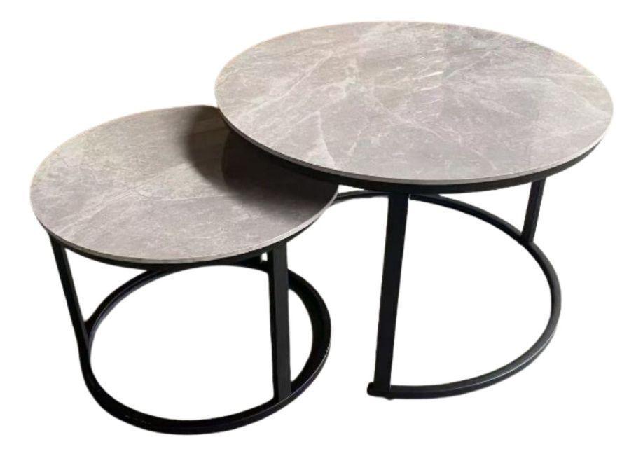 Set 2 Mesa Centro Auxiliar Decorativa Combinada Creativa Jhn-2