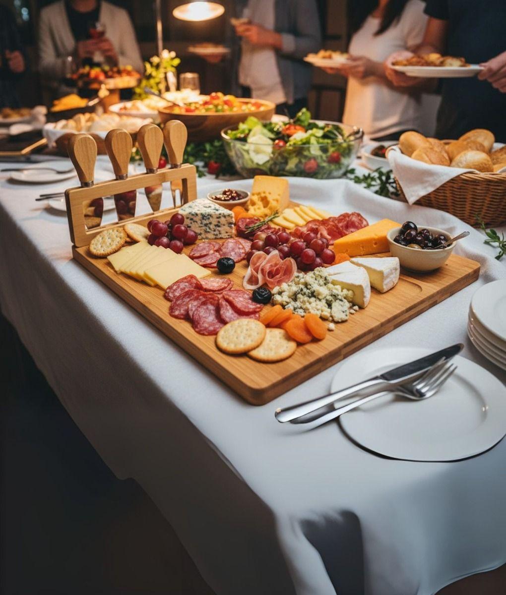 Tabla Picar Queso Embutido Utensilio Soporte Funcional Jhn-6