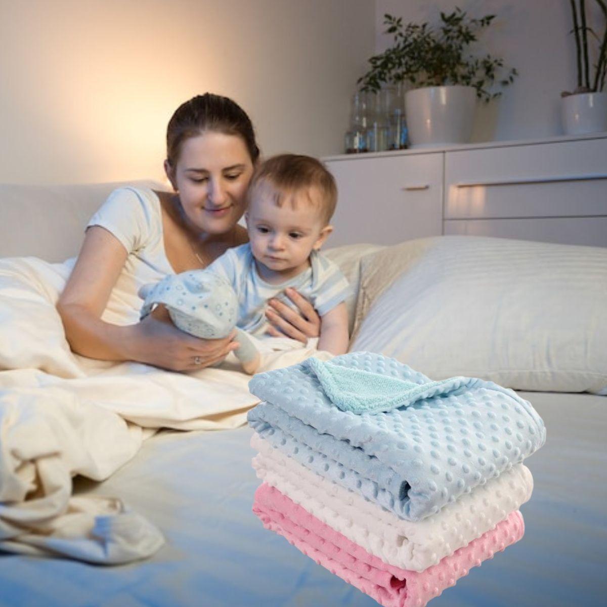 MANTA DE APEGO TERMICA FORRO POLAR CALIDA SUAVE BEBE LAU-2