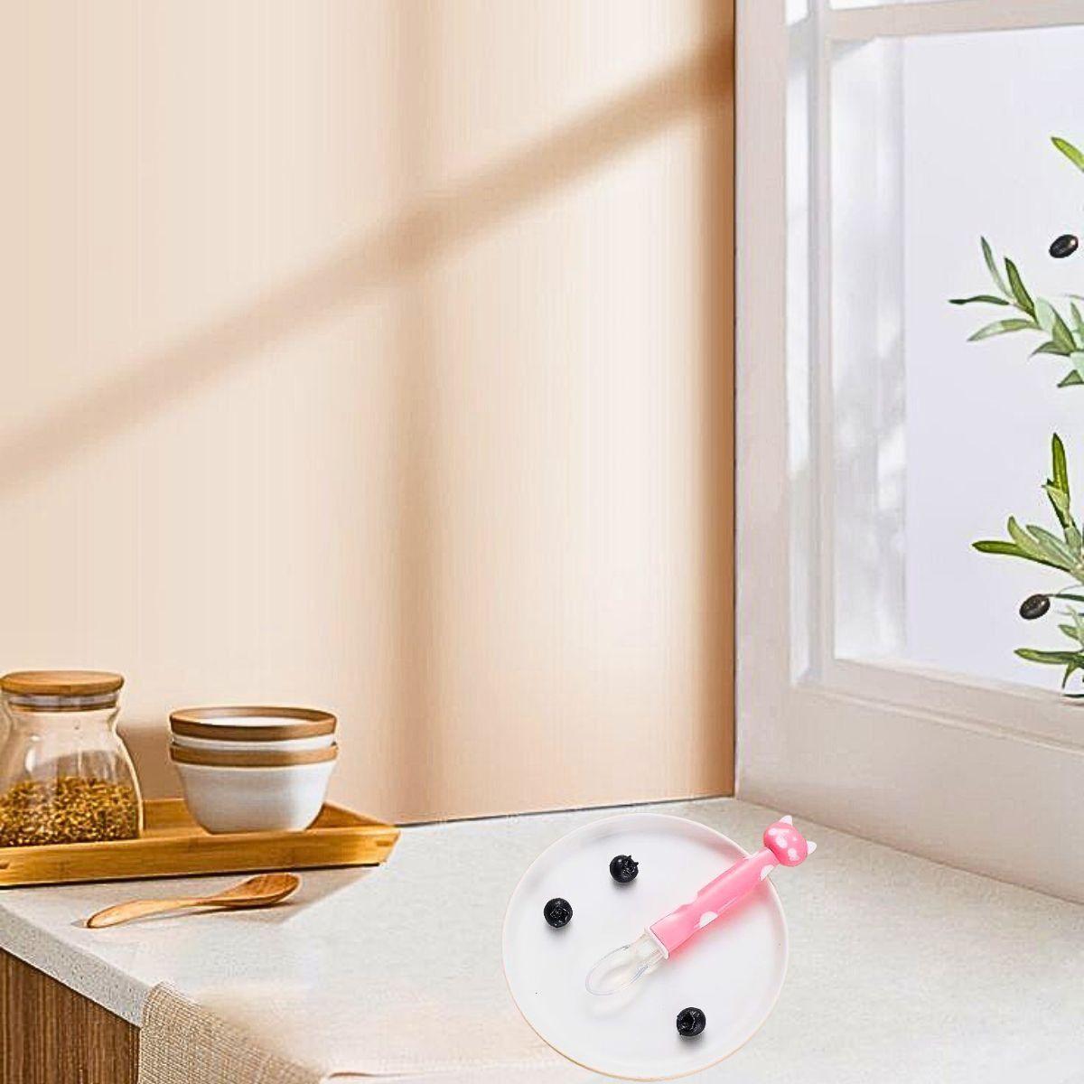 Set 9 Cucharas Silicona Diseño Osito Entrena Bebes Lau-1