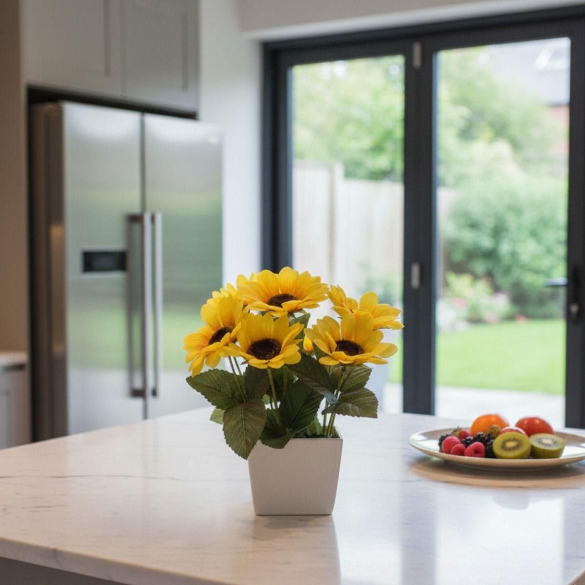 Set 2 Planta Decorativa Artificial Arreglo Floral Hogar Jhn-4