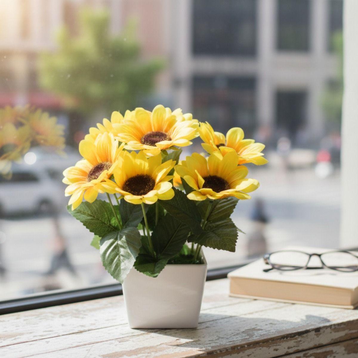 Set 2 Planta Decorativa Artificial Arreglo Floral Hogar Jhn-5