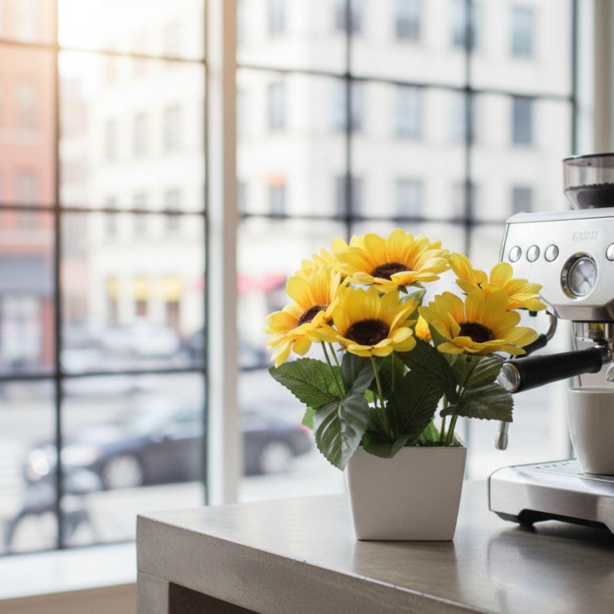 Set 2 Planta Decorativa Artificial Arreglo Floral Hogar Jhn-6