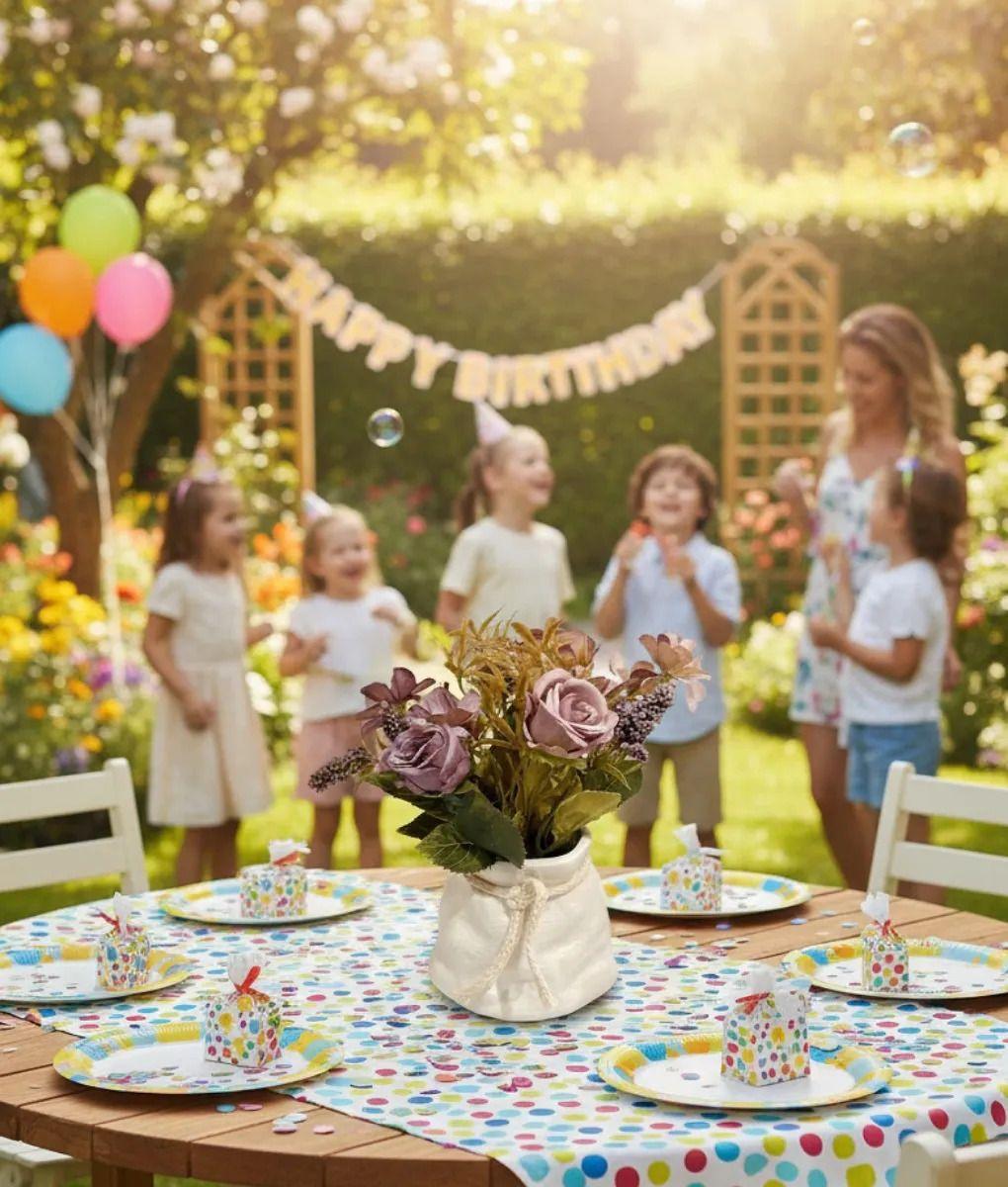 Planta Decorativa Artificial Estilo Rústico Romántico Jhn-3