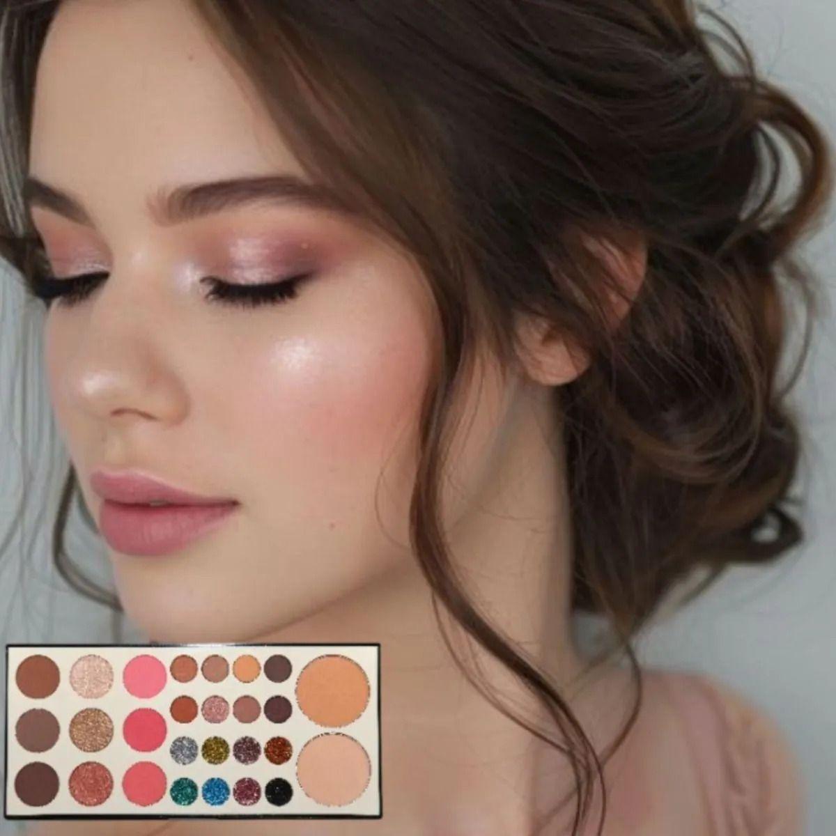 Paleta Maquillaje Ojos Rostro Sombras Iluminador Polvo ALJ-6