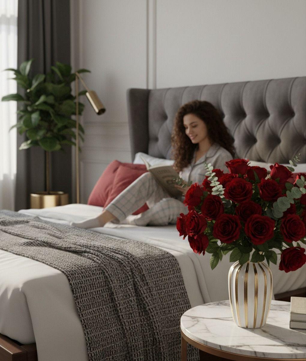 Florero Decorativo Elegancia Rayada Lujo Jarrón Adorno Jhn-3