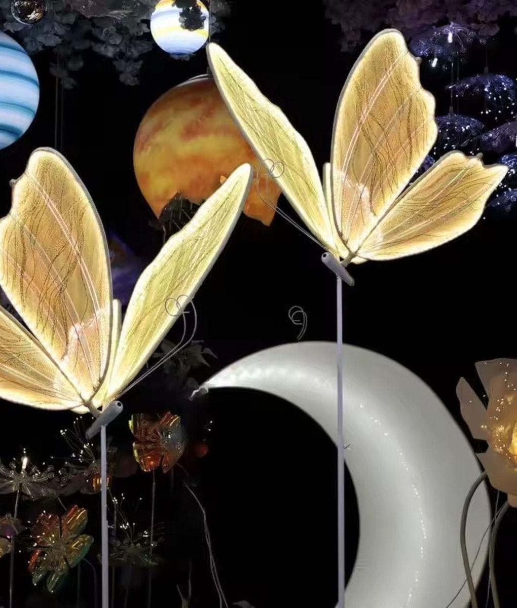 Lámpara Pie Decorativa Mariposa LED Fiesta Hogar Jhn-3
