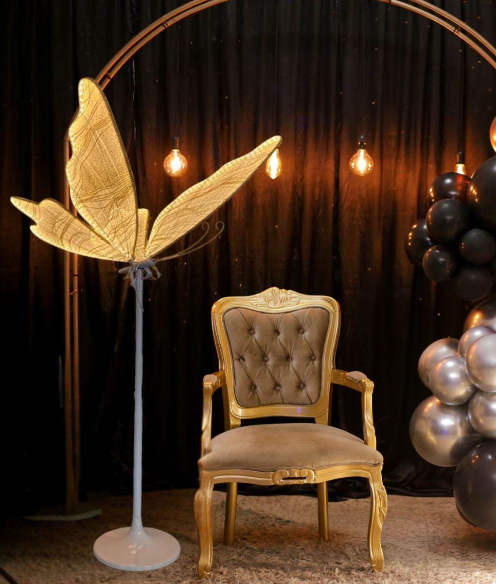 Lámpara Pie Decorativa Mariposa LED Fiesta Hogar Jhn-7