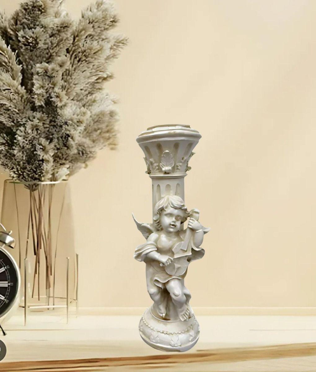 Portavelas Decorativo Querubín Estilo Romántico Vintage Jhn-0