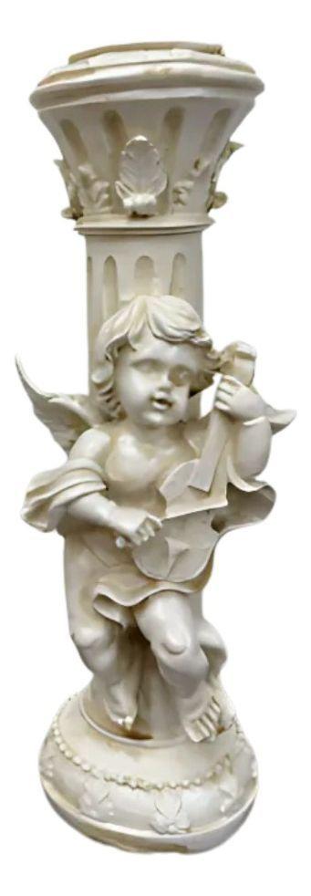 Portavelas Decorativo Querubín Estilo Romántico Vintage Jhn-1