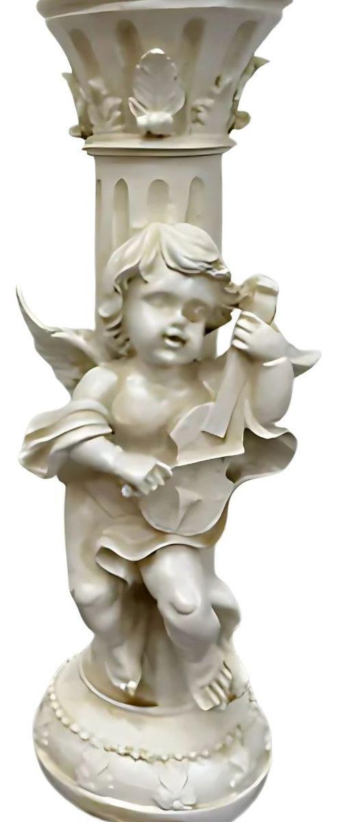 Portavelas Decorativo Querubín Estilo Romántico Vintage Jhn-2