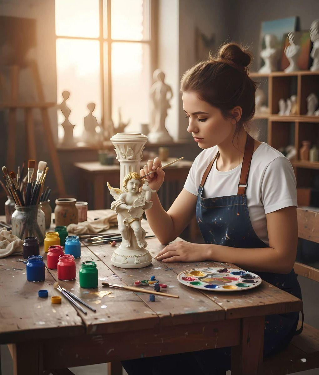 Portavelas Decorativo Querubín Estilo Romántico Vintage Jhn-4