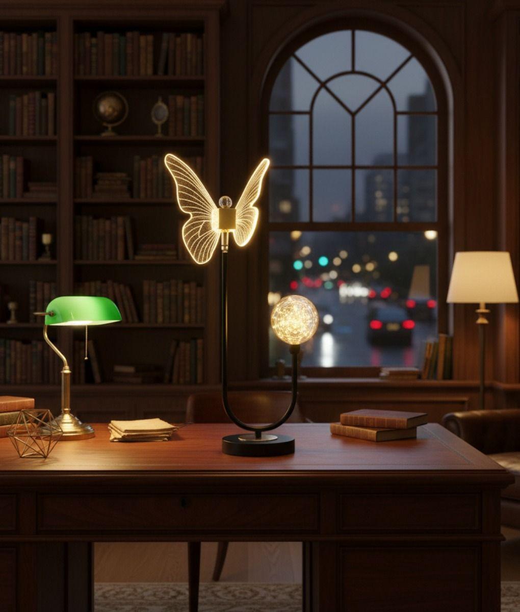 Lámpara Mesa Mariposa Luminosa Decorativa Adorno LED Jhn-4