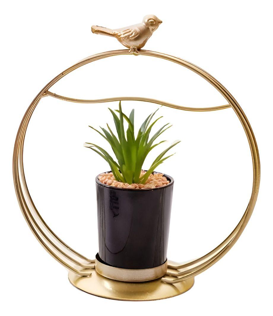 Maceta Flores Diseño Pájaro Redondo Moderno Decoración Jhn-0
