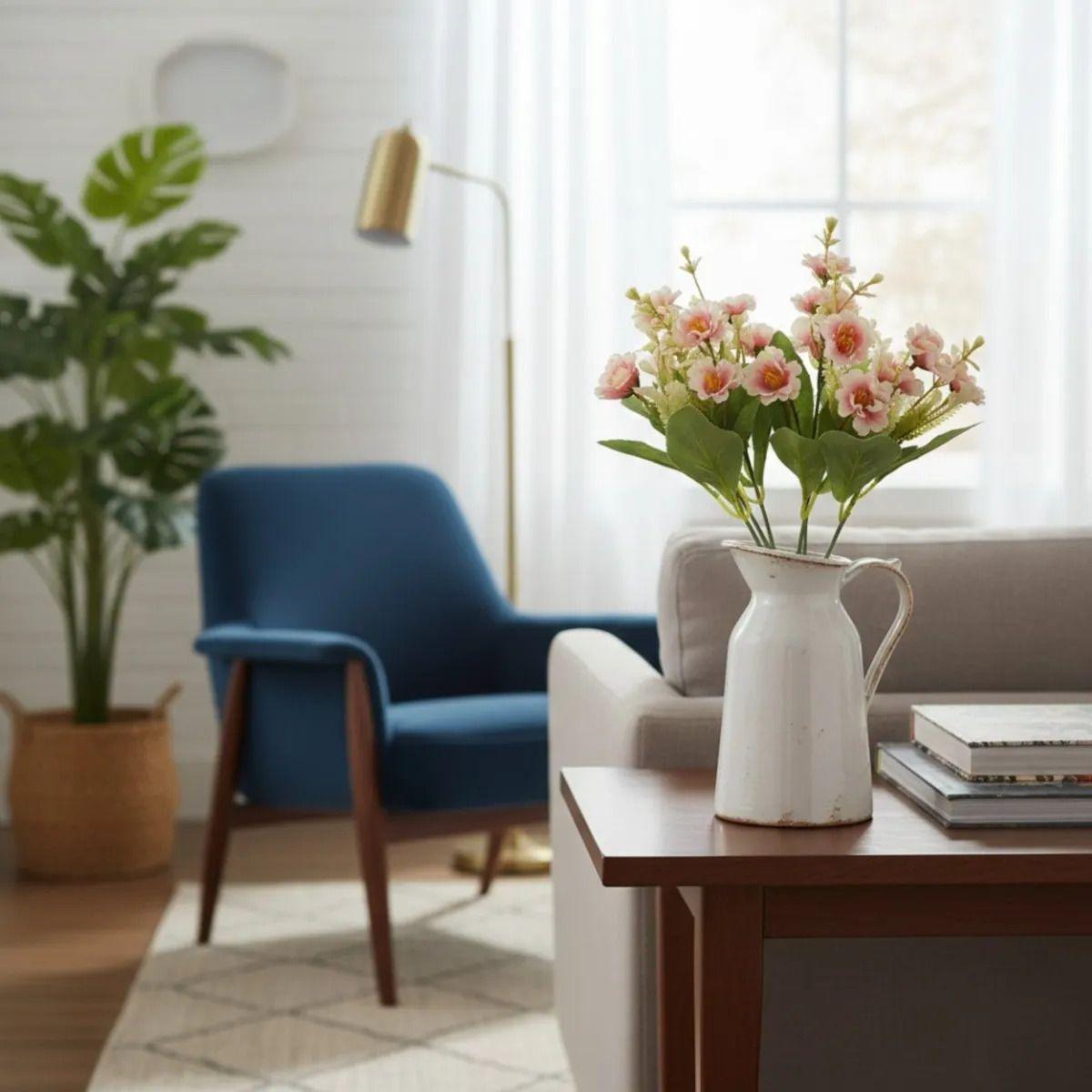 Set 4 Ramo Floral Artificial Botánico Esencia Silvestre Jhn-9