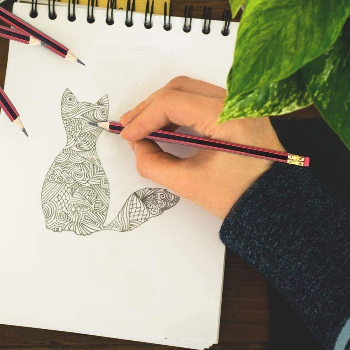 Set 3 Lápiz Escritura Dibujo Compacto Escolar Bocetos Jhn-7