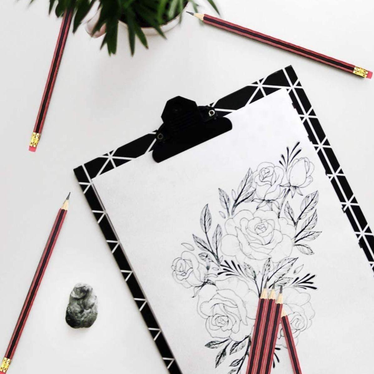 Set 3 Lápiz Escritura Dibujo Compacto Escolar Bocetos Jhn-8