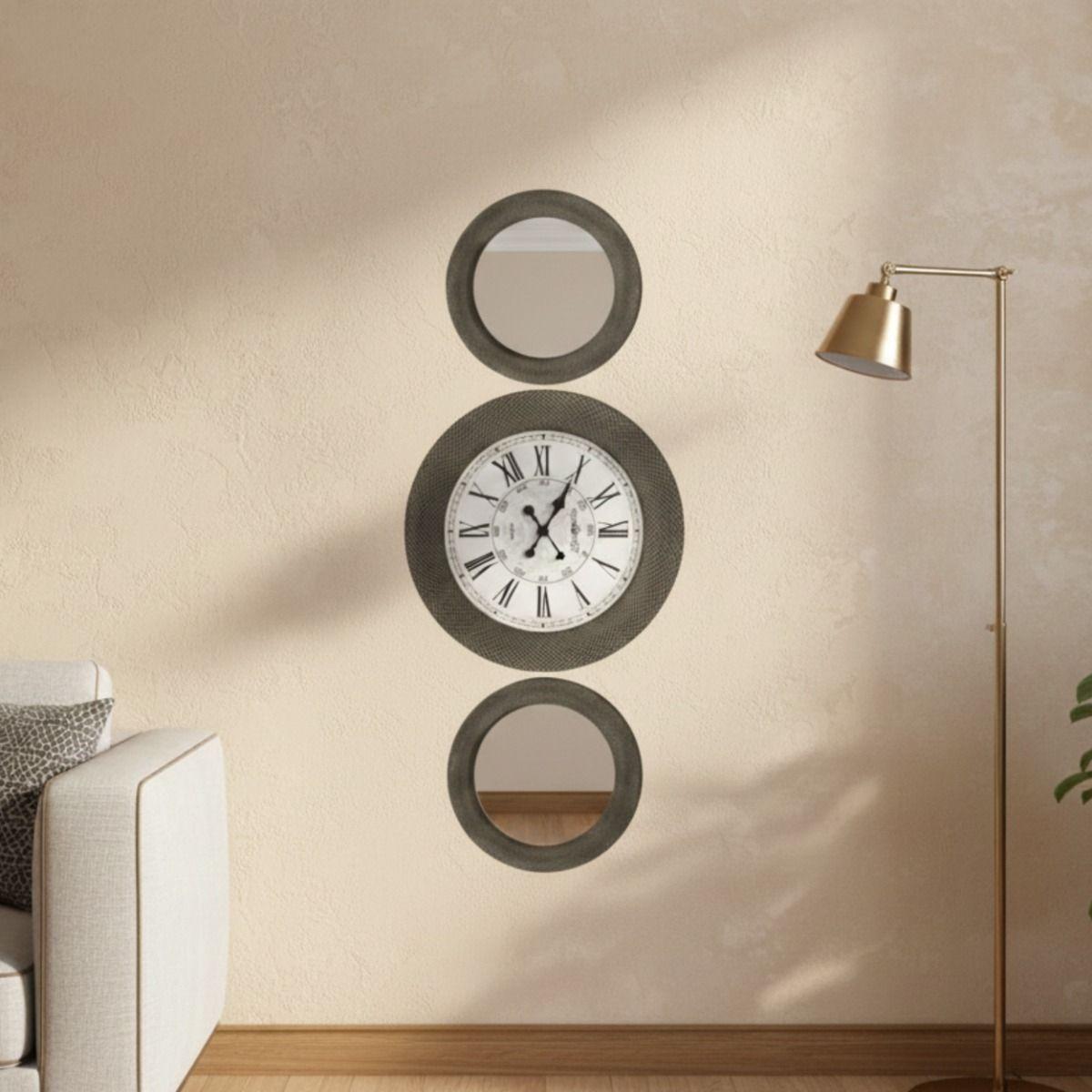 Reloj Decorativo Pared Conjunto Decoración Mural 3 Pza Jhn-6