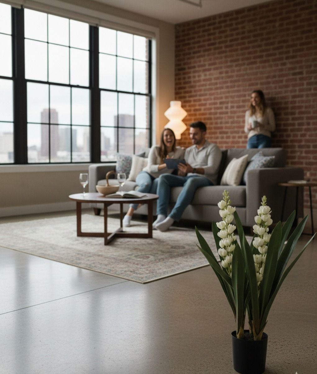 Planta Artificial Decorativa Flores Espiga Adorno Hogar Jhn-2