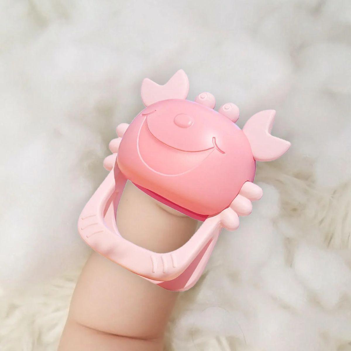 SET 4 MORDEDORES FORMA DE MANO ANIMADO DENTICION BEBE LAU-5