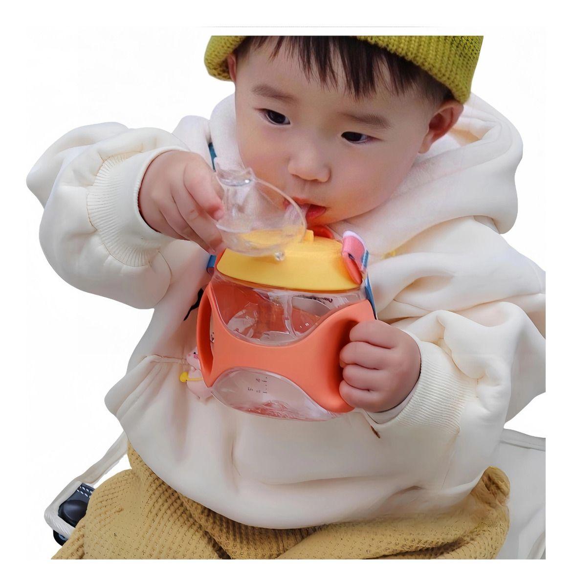 Set 2 Vasos Pajita Bombilla Silicona Niños Bebida Jugo Lau-3