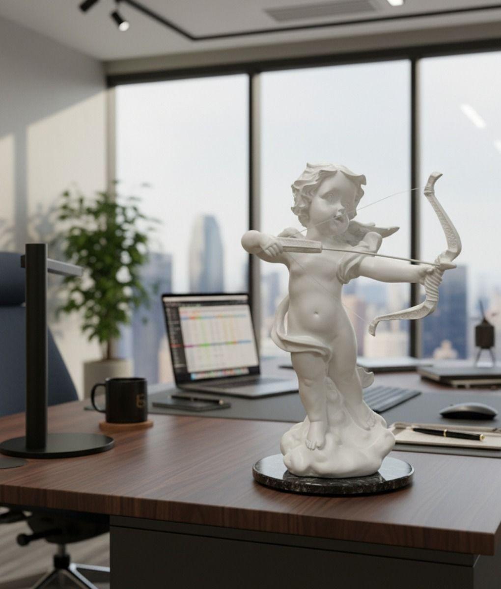 Estatua Decorativa Ángel Cupido Escultura Adorno Hogar Jhn-9