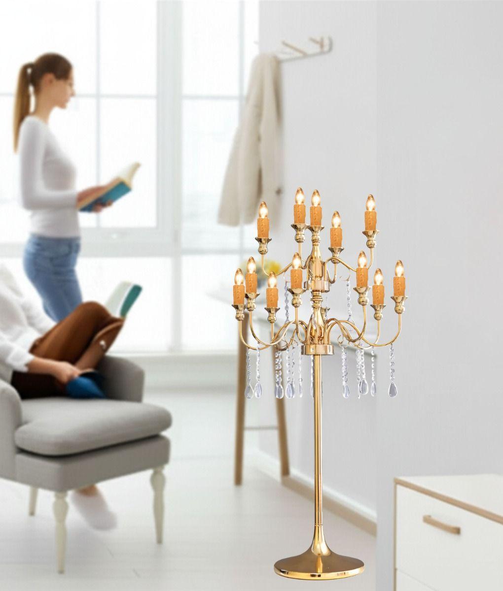 Candelabro Decorativo Lujo Majestuoso Pedestal Hogar Jhn-3
