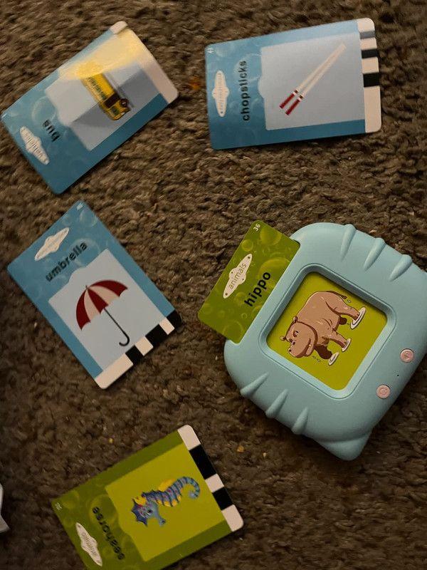 Maquina Aprendizaje Tarjeta Sensorial Ingles Niño Lau-2