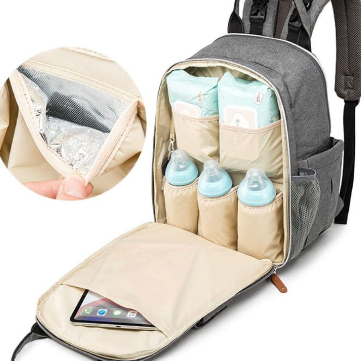 MOCHILA PAÑELERA MULTIFUNCIONAL MATERNIDAD BEBE LAU-6