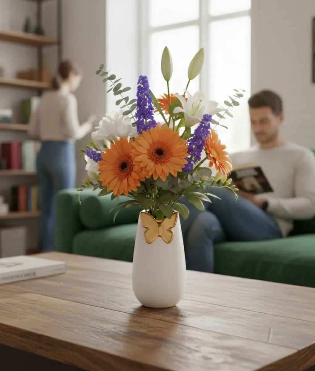 Florero Decorativo Minimalista Moderno Jarrón Mariposa Jhn-7