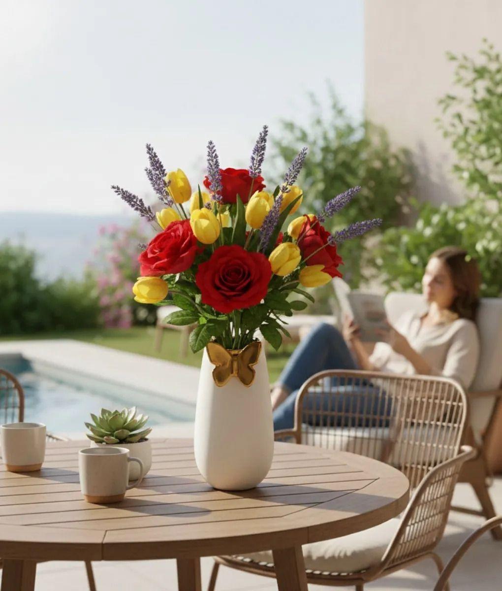 Florero Decorativo Minimalista Moderno Jarrón Mariposa Jhn-9