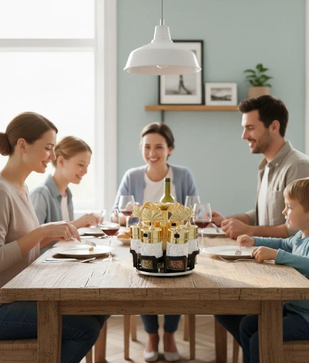 Especiero Giratorio Diseño Botánico Decorativo Hogar Jhn-3