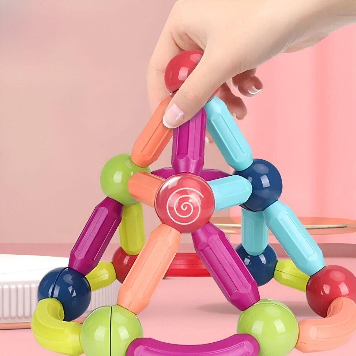 Bloques Construcción Magnéticos Juguetes Bolas Varillas Jhn-3