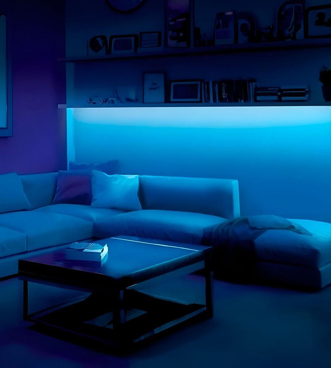 Cinta De Luces LED De Color Azul Decorativa Jhn-7