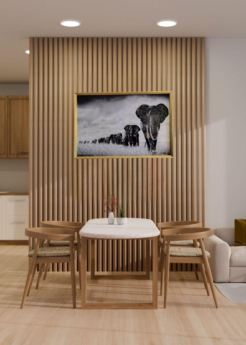 Cuadro Decorativo Mural Manada Elefantes Arte Pared Jhn-8