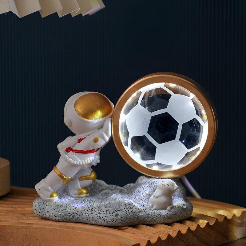 Lampara Astronauta Bola Cristal 3d Hogar Dormitorio Lau-3